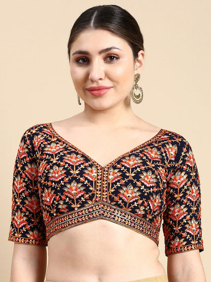 Georgette Embroidered Padded Blouse