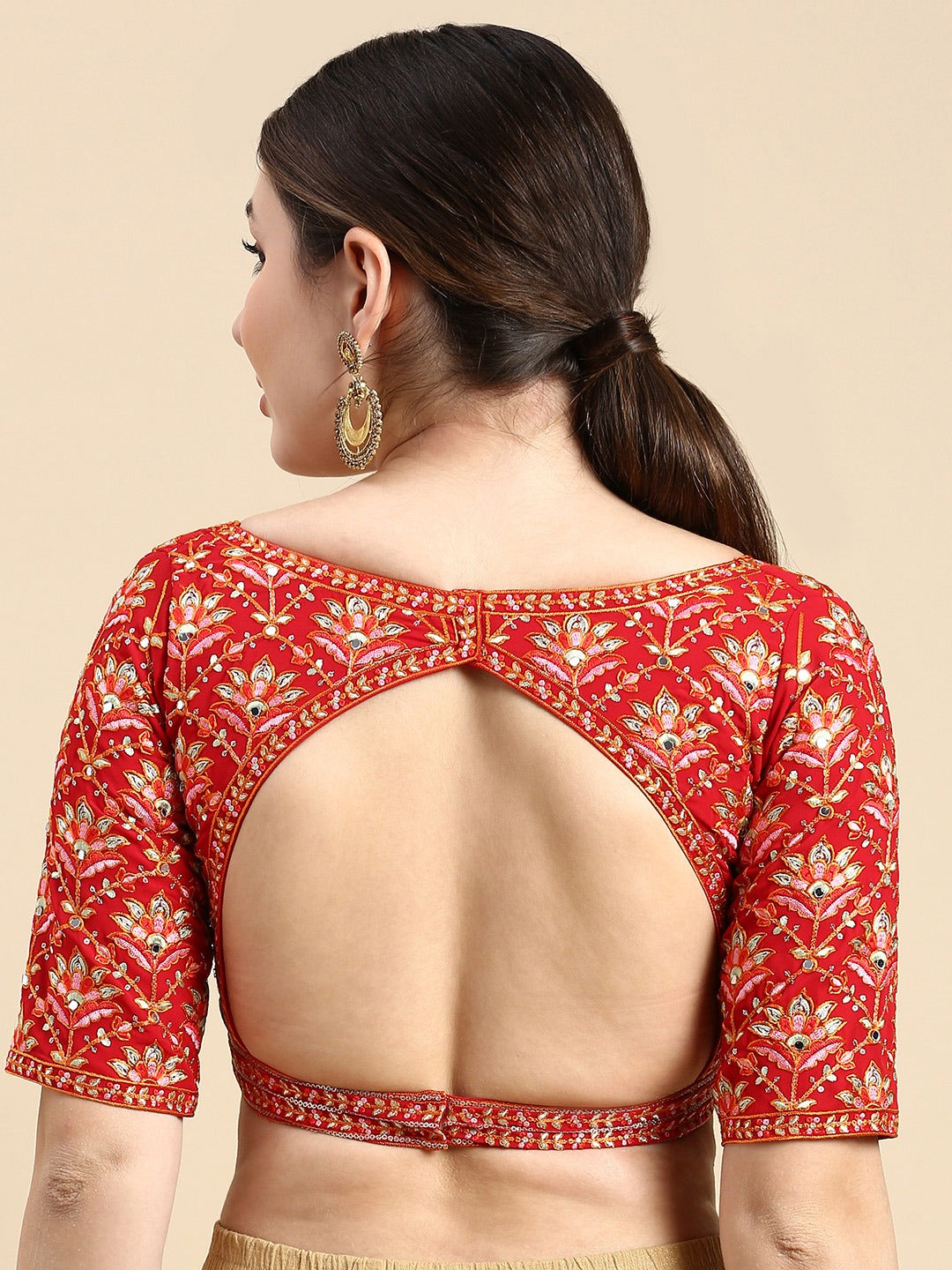 Georgette Embroidered Padded Blouse