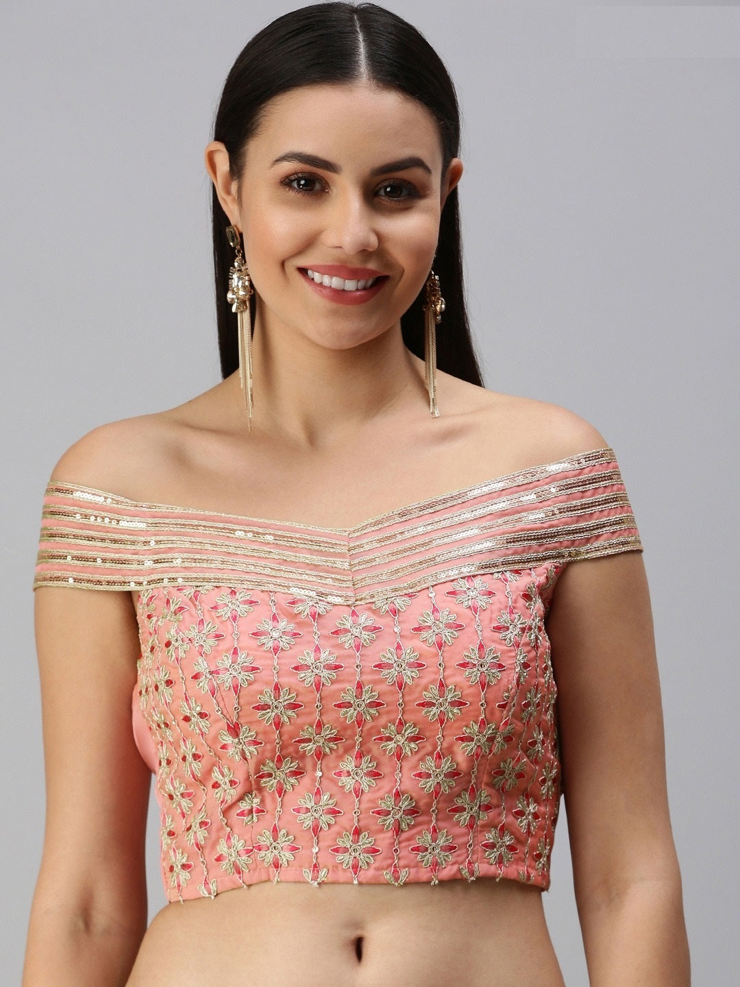 Orgenza Embroidered Padded Blouse