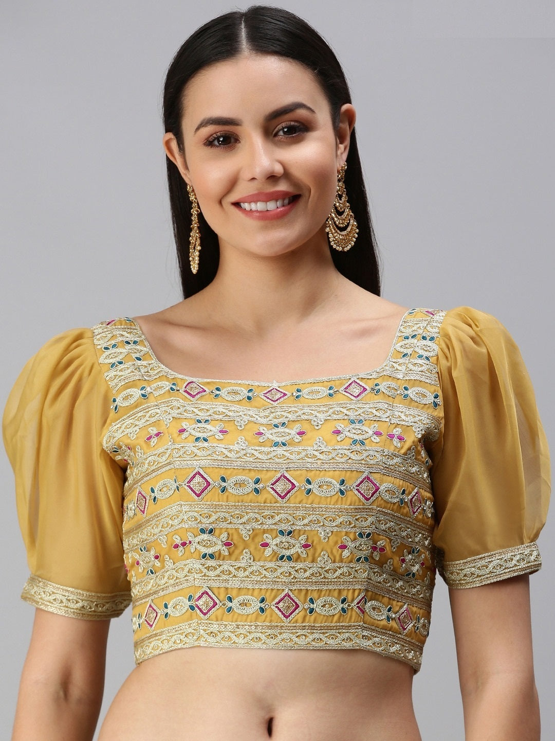 Orgenza Embroidered Padded Blouse