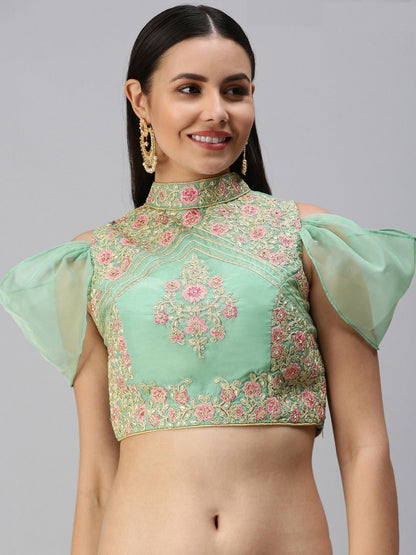 Orgenza Embroidered Padded Blouse