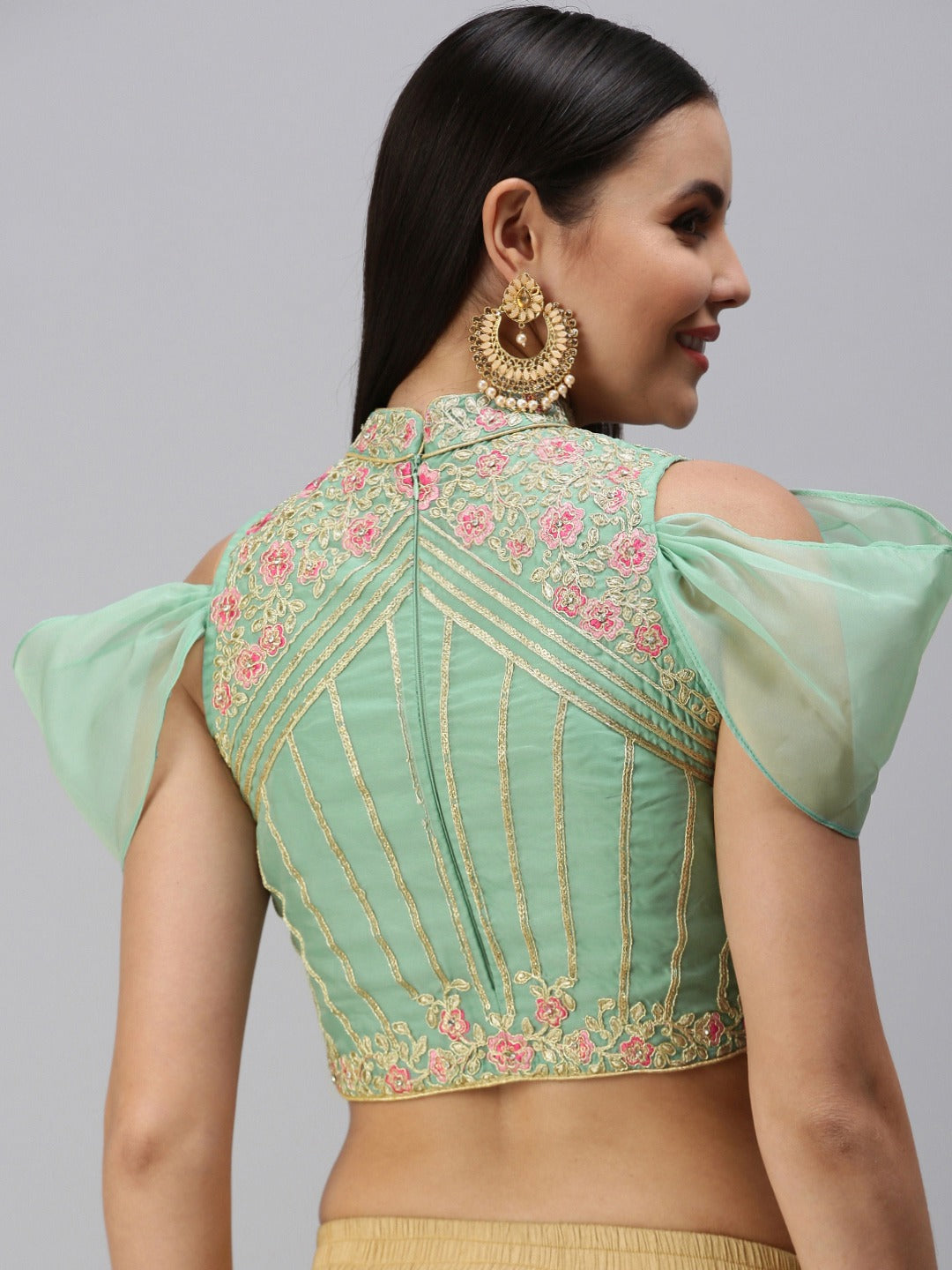 Orgenza Embroidered Padded Blouse