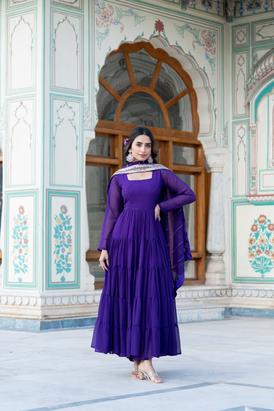 Faux Georgette Gown