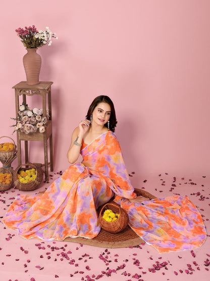 Amazing Ready to Wear One minute Saree (Orange)