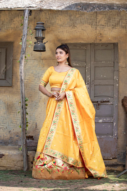 Paithani Silk Weaving Lehenga - Exquisite Craftsmanship